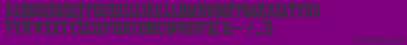 Texasrangerrotate-fontti – mustat fontit violetilla taustalla