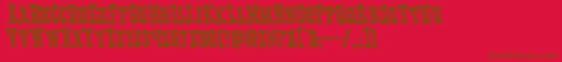 Texasrangerrotate Font – Brown Fonts on Red Background