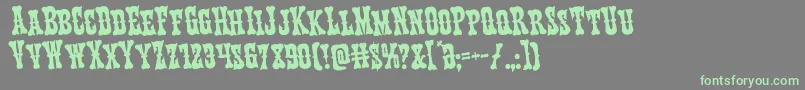 Texasrangerrotate Font – Green Fonts on Gray Background
