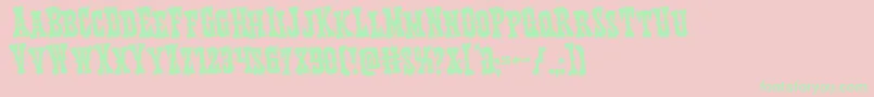 Texasrangerrotate Font – Green Fonts on Pink Background