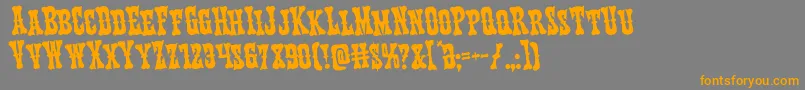 Шрифт Texasrangerrotate – оранжевые шрифты на сером фоне
