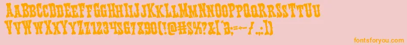 Texasrangerrotate Font – Orange Fonts on Pink Background