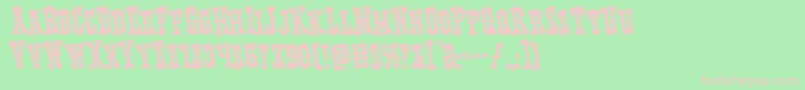 Texasrangerrotate Font – Pink Fonts on Green Background