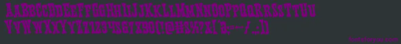 Texasrangerrotate Font – Purple Fonts on Black Background