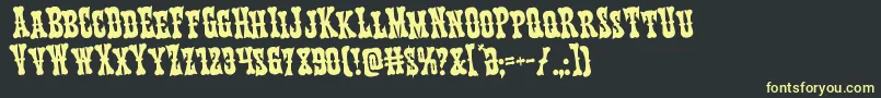 Texasrangerrotate Font – Yellow Fonts on Black Background