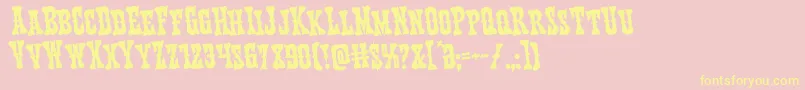 Texasrangerrotate Font – Yellow Fonts on Pink Background