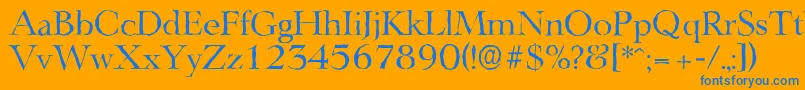 LingwoodantiqueRegular Font – Blue Fonts on Orange Background