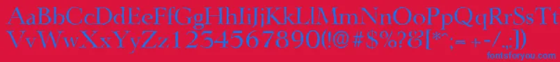 LingwoodantiqueRegular Font – Blue Fonts on Red Background