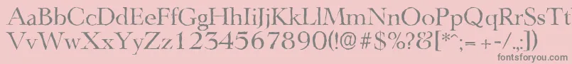 Шрифт LingwoodantiqueRegular – серые шрифты на розовом фоне