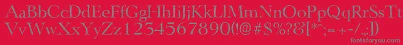 LingwoodantiqueRegular Font – Gray Fonts on Red Background