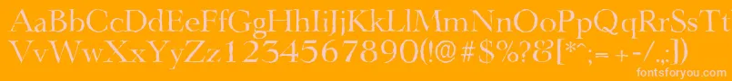 LingwoodantiqueRegular Font – Pink Fonts on Orange Background