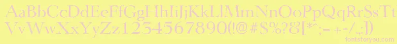 LingwoodantiqueRegular Font – Pink Fonts on Yellow Background