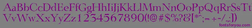 LingwoodantiqueRegular Font – Purple Fonts on Gray Background