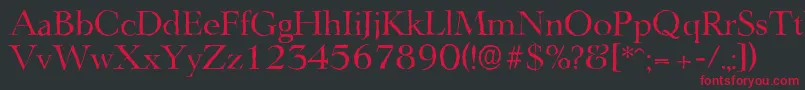 LingwoodantiqueRegular Font – Red Fonts on Black Background