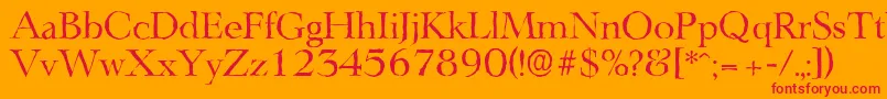 Шрифт LingwoodantiqueRegular – красные шрифты на оранжевом фоне