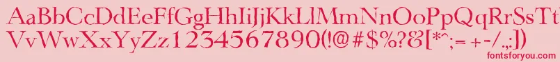 fuente LingwoodantiqueRegular – Fuentes Rojas Sobre Fondo Rosa