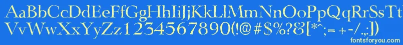 LingwoodantiqueRegular Font – Yellow Fonts on Blue Background