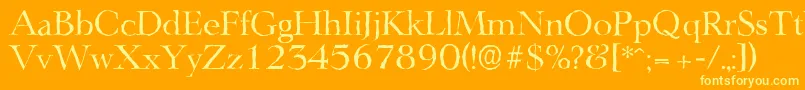 Police LingwoodantiqueRegular – polices jaunes sur fond orange