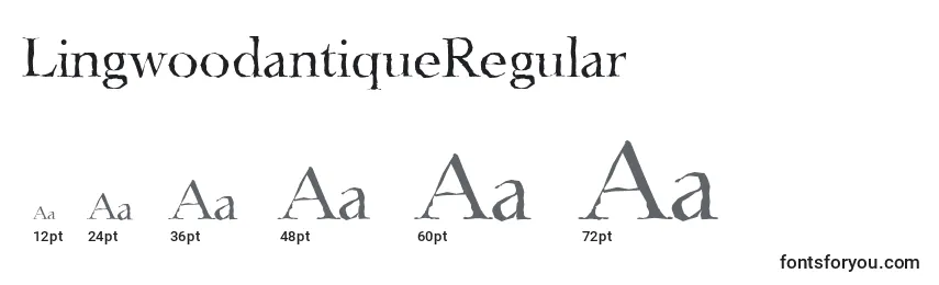 Größen der Schriftart LingwoodantiqueRegular