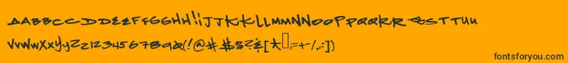 Ketaminenightmares2 Font – Black Fonts on Orange Background