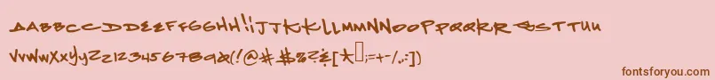 Ketaminenightmares2 Font – Brown Fonts on Pink Background