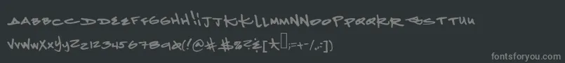 Ketaminenightmares2 Font – Gray Fonts on Black Background