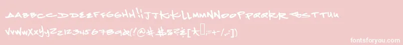 Ketaminenightmares2 Font – White Fonts on Pink Background
