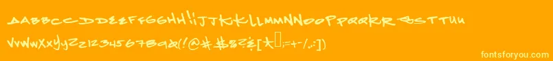 Ketaminenightmares2 Font – Yellow Fonts on Orange Background
