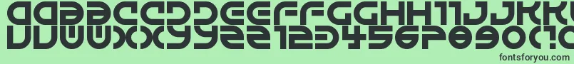 Alienated Font – Black Fonts on Green Background
