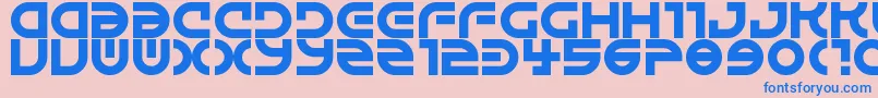 Alienated Font – Blue Fonts on Pink Background