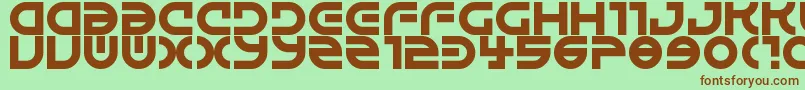 Alienated Font – Brown Fonts on Green Background