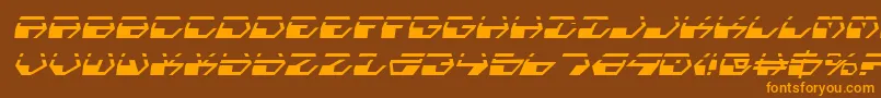 DeranianLaserItalic Font – Orange Fonts on Brown Background