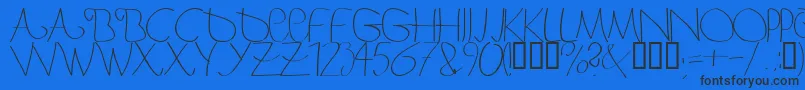 Шрифт Bergerbergercaps – чёрные шрифты на синем фоне