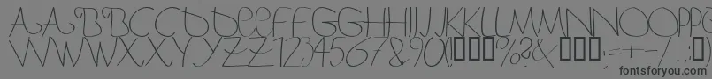 Шрифт Bergerbergercaps – чёрные шрифты на сером фоне