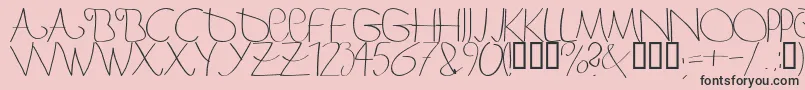 フォントBergerbergercaps – ピンクの背景に黒い文字