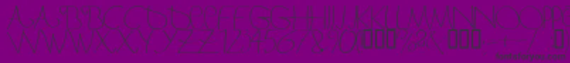 Bergerbergercaps-fontti – mustat fontit violetilla taustalla