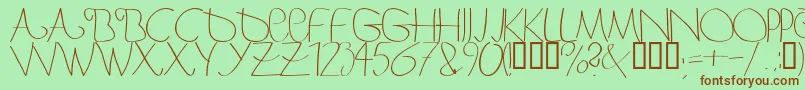 Bergerbergercaps Font – Brown Fonts on Green Background
