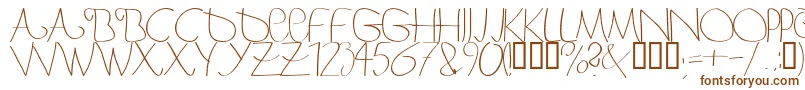 Шрифт Bergerbergercaps – коричневые шрифты на белом фоне