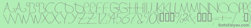 Bergerbergercaps Font – Gray Fonts on Green Background