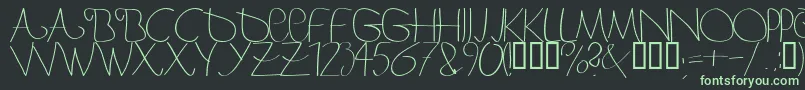 Шрифт Bergerbergercaps – зелёные шрифты на чёрном фоне