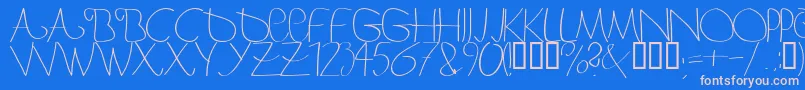 Bergerbergercaps Font – Pink Fonts on Blue Background