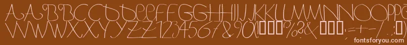 Bergerbergercaps Font – Pink Fonts on Brown Background