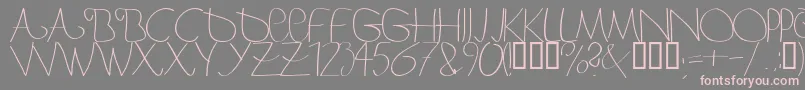 Шрифт Bergerbergercaps – розовые шрифты на сером фоне