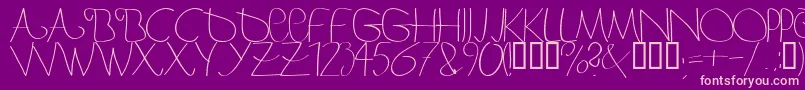 Bergerbergercaps Font – Pink Fonts on Purple Background