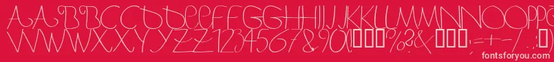 Bergerbergercaps Font – Pink Fonts on Red Background