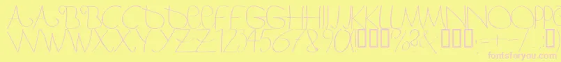 Bergerbergercaps Font – Pink Fonts on Yellow Background