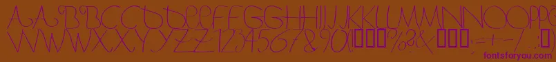Шрифт Bergerbergercaps – фиолетовые шрифты на коричневом фоне