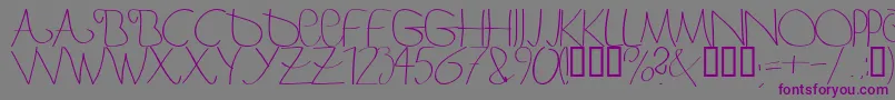 Bergerbergercaps Font – Purple Fonts on Gray Background