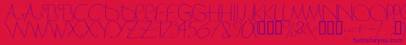 Шрифт Bergerbergercaps – фиолетовые шрифты на красном фоне