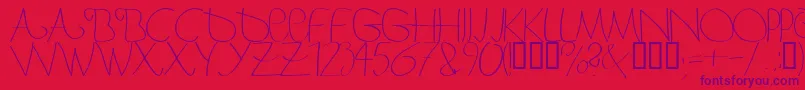 Bergerbergercaps Font – Purple Fonts on Red Background